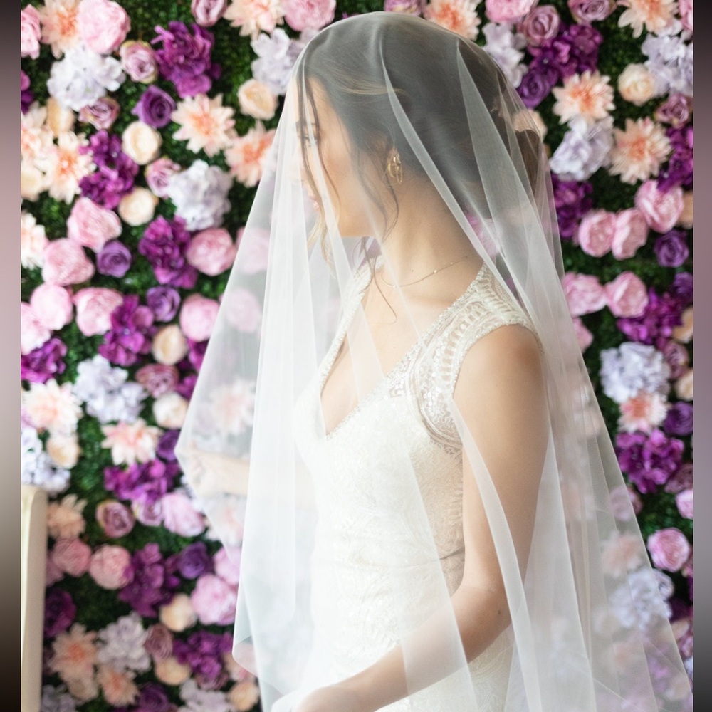 Soft Drop Veil with Blusher - cathedral length